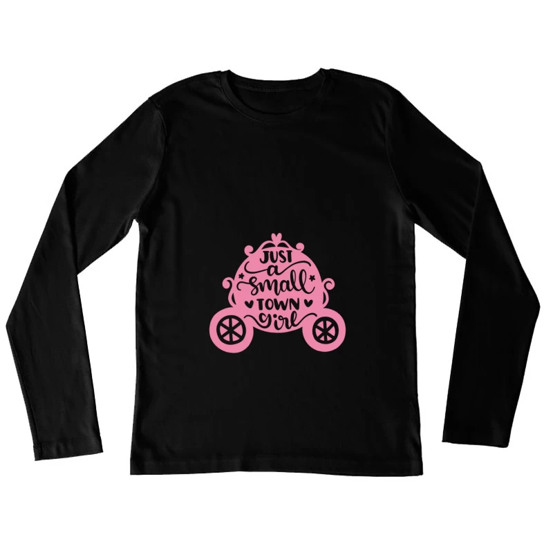 Citrouille rose avec texte Femme Manches Longues T-Shirt