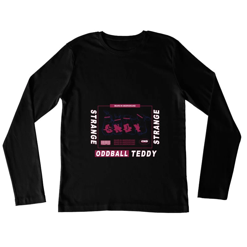 Seltsamer Bär im Untergrund Damen Langarm T-Shirt