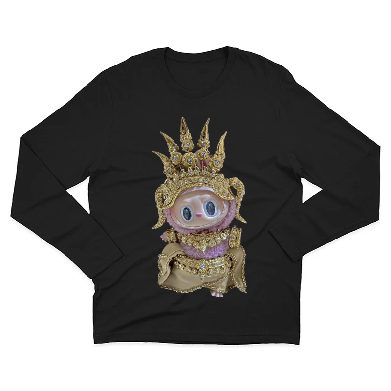 Goldene Krone-Figur Herren Langarm T-Shirt