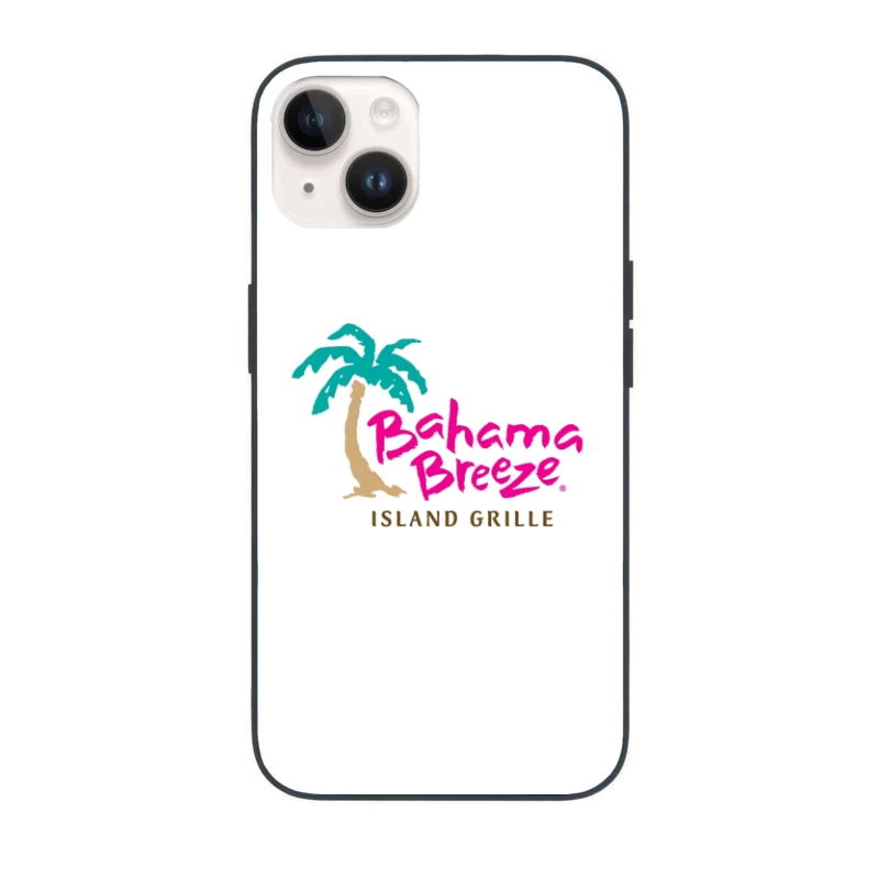 Bahama Breeze Island Grille Restaurant Logo with Tropical Palm Tree iPhone Case