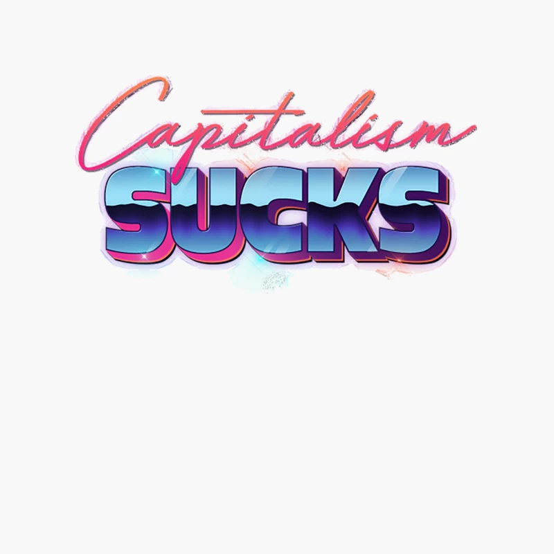 Capitalism Sucks  80s Styled Design Cotton Tote Bag