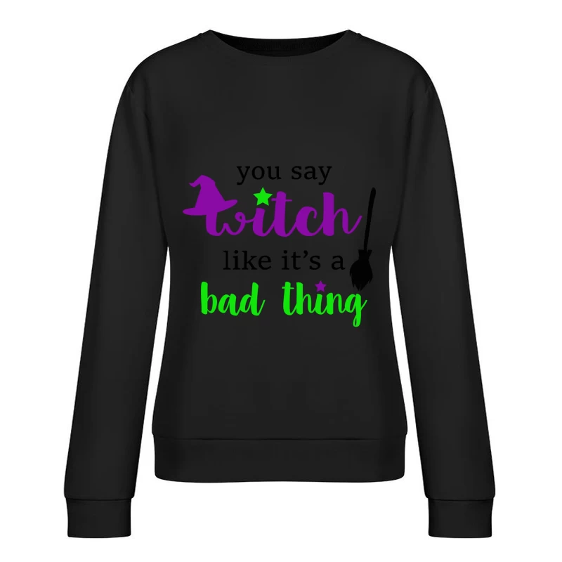 Thème de sorcière amusant Femme Sweat-shirt à enfiler