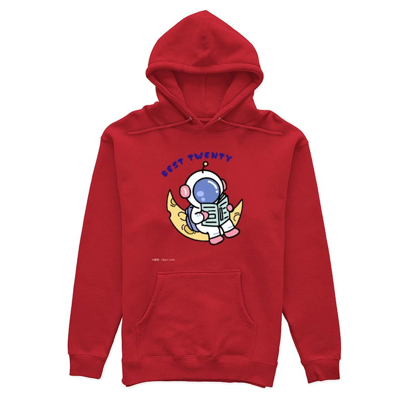 Astronaut liest auf dem Mond Damen Pullover Hoodie