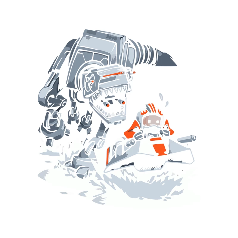 Futuristic Robotic Dinosaur and Astronaut Illustration Tapestry