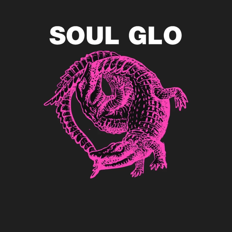 Pink Skeletal Alligator Soul Glo Design Male Tank Top