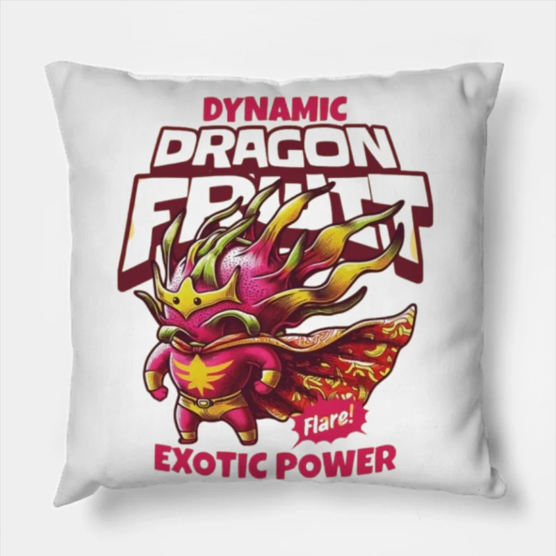 Dynamic Dragon Warrior: Exotic Power Gaming Character Design Throw Pillow