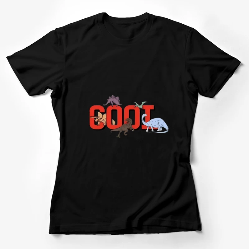 Lettres de dinosaures cool Femme T-Shirt