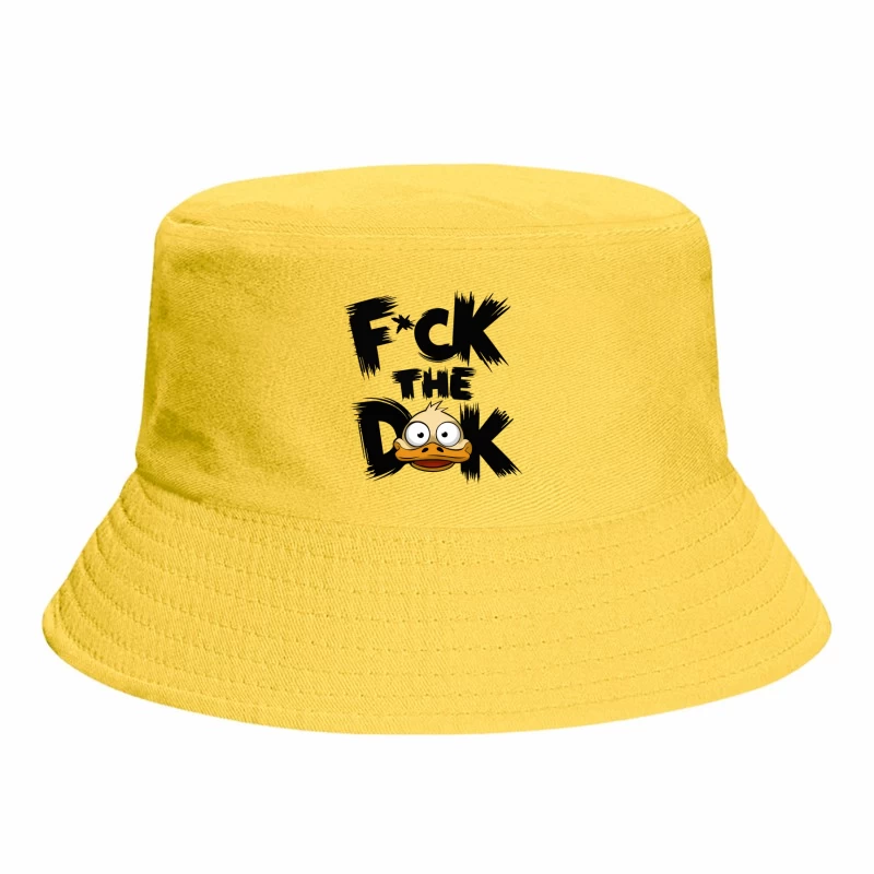 Angry Cartoon Duck Bucket Hat