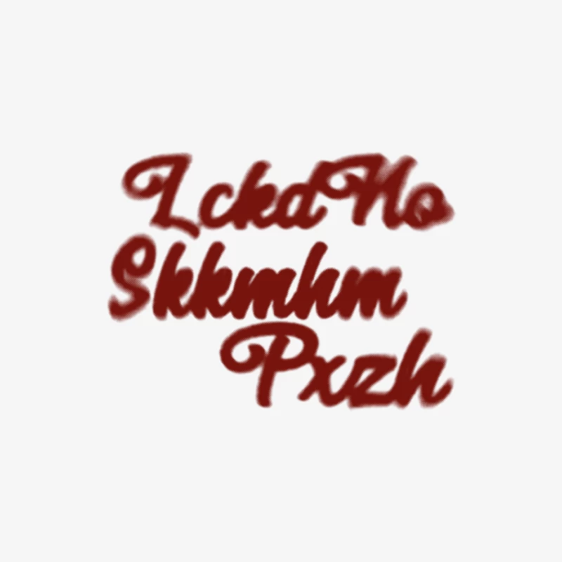 Künstlerischer roter Schriftzug Herren Langarm T-Shirt