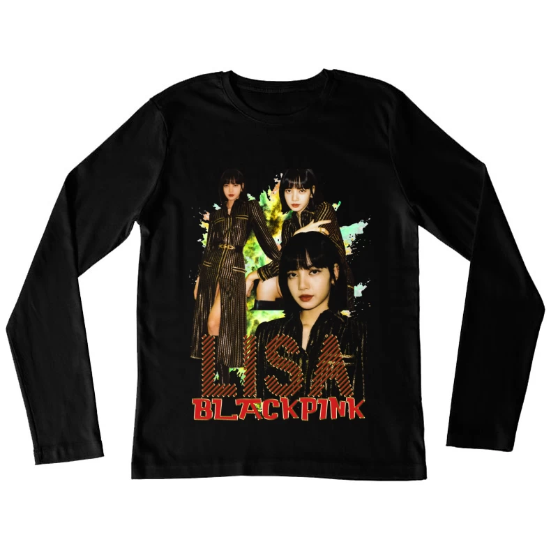 Lisa from BLACKPINK in Fashionable Attire Female Long Sleeve T-Shirt
