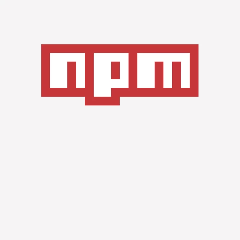 NPM (Node Package Manager) Logo in Red and White Male T-Shirt