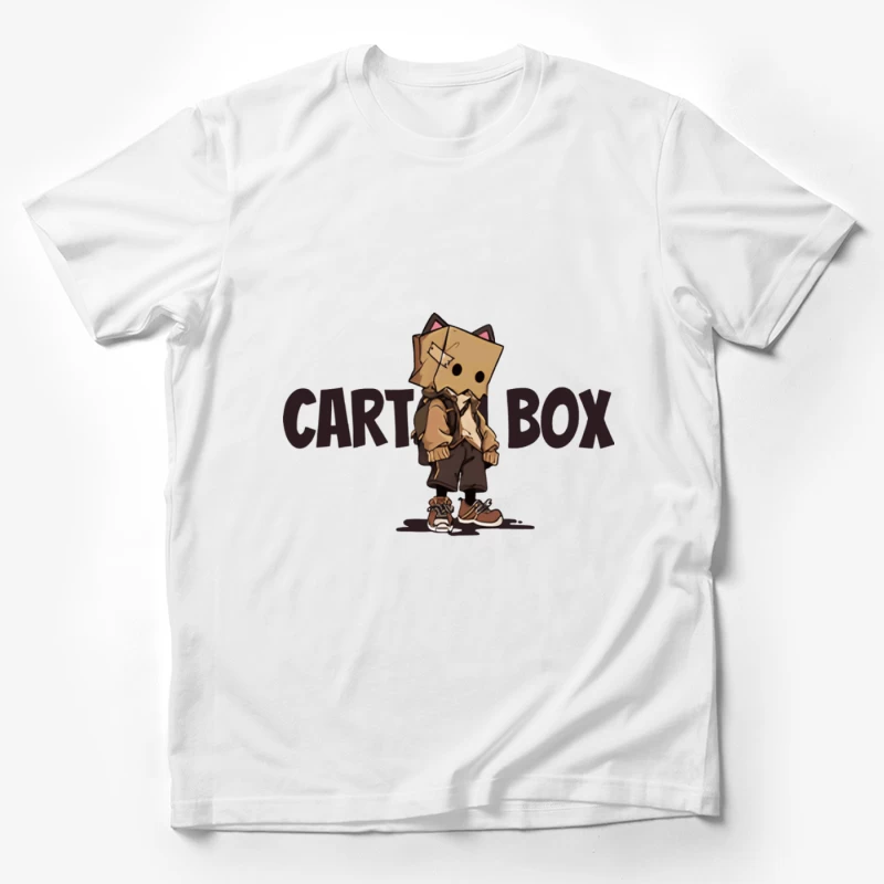 Cartoonfigur mit Pappkarton-Kopf Herren T-Shirt