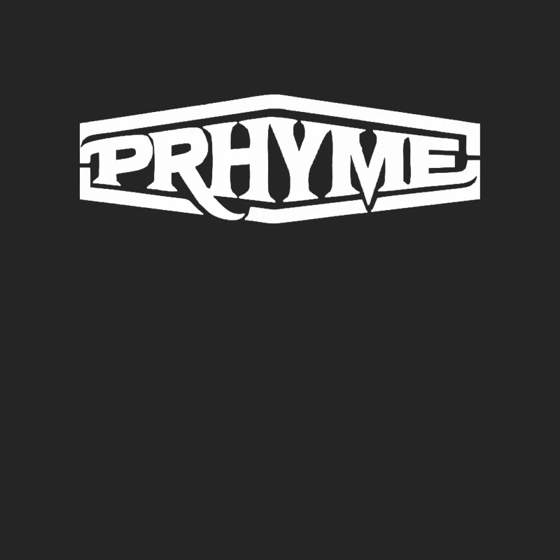 Basic Logo Outline Design with Text "RHYME" Male Pullover Sweatshirt