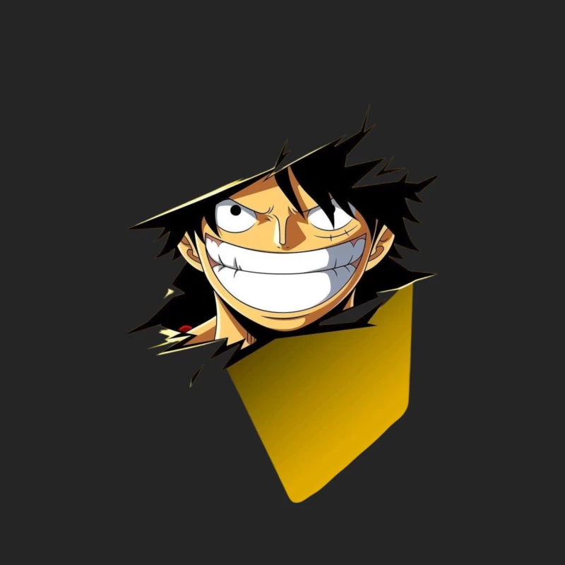 Excited Anime Character from One Piece Male Pullover Sweatshirt