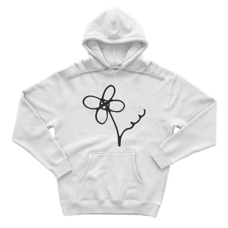 Dessin simple de fleur Homme Sweat à capuche