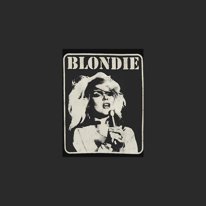 Vintage Black and White Blondie Band Promotional Poster Baseball Cap