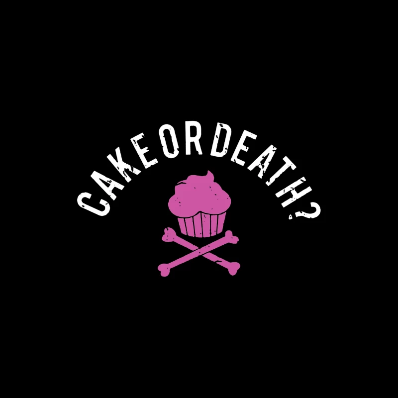 Cake or Death Theme Throw Pillow