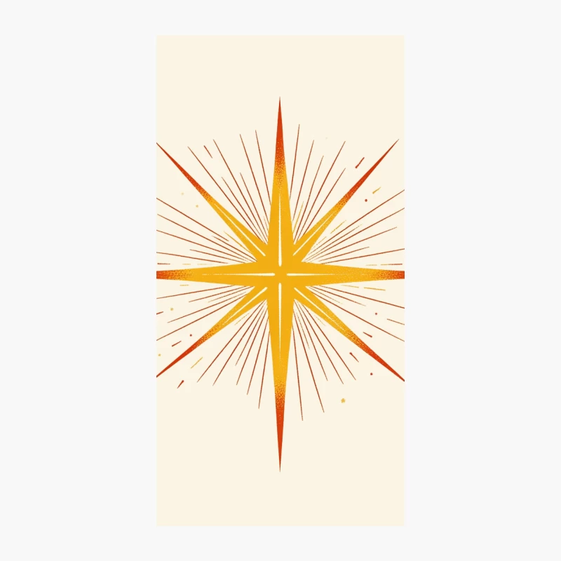 Radiant Christmas Star Light Burst iPhone Case