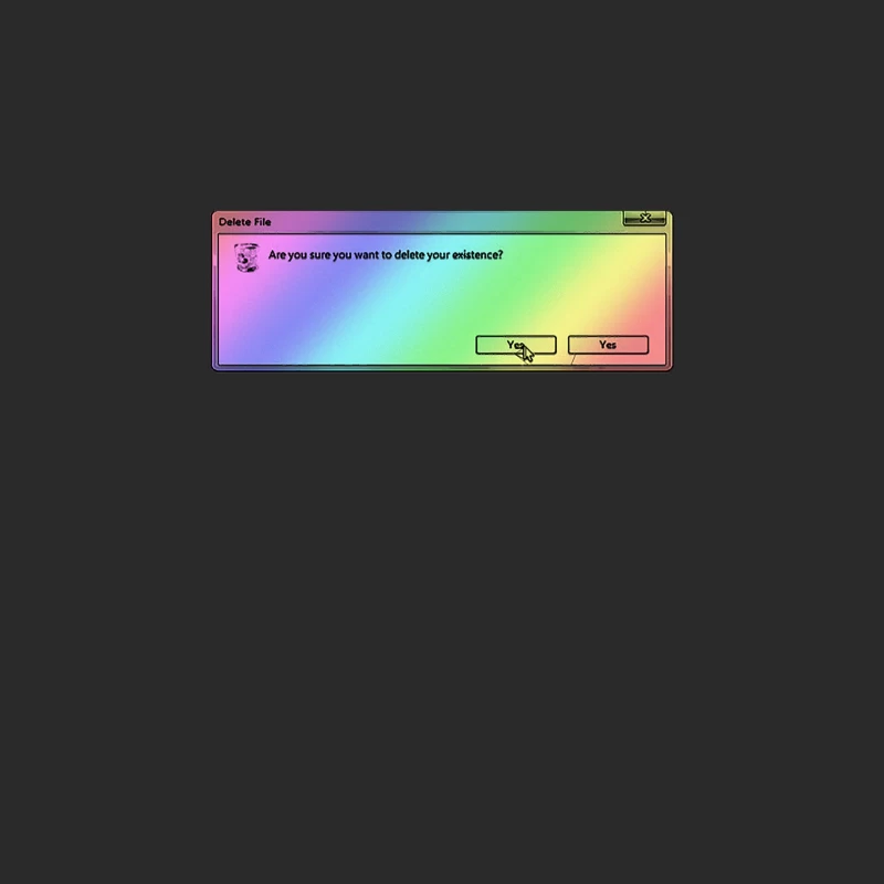 Are You Sure You Want To Delete Your Existence . Microsoft Windows 95 Tumblr Meme Baseball Cap