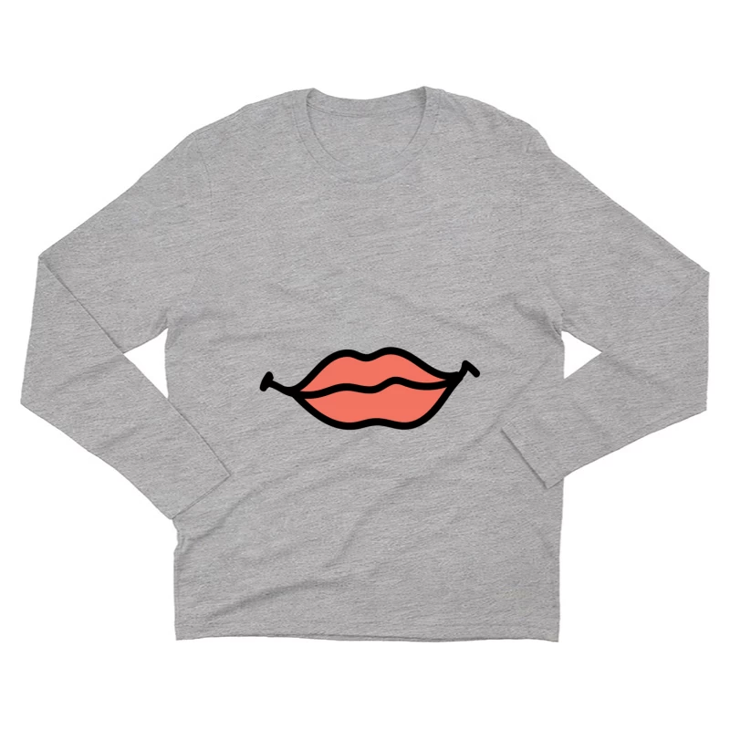 Design de lèvres modernes Homme Manches Longues T-Shirt