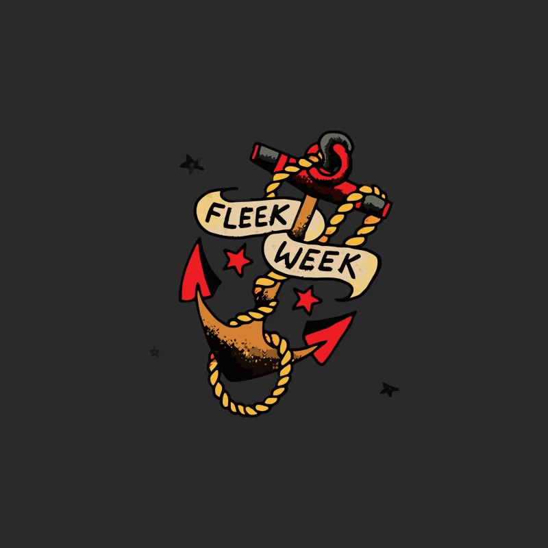 Nautical Fleek Week Anchor Tattoo Design Baseball Cap