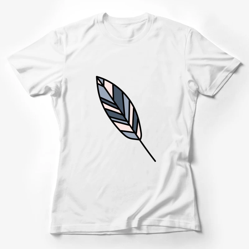 Illustration moderne de feuille géométrique Femme T-Shirt