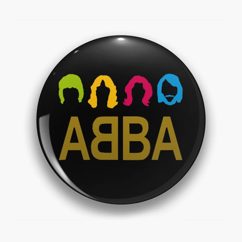 Abba Band Colorful Pin