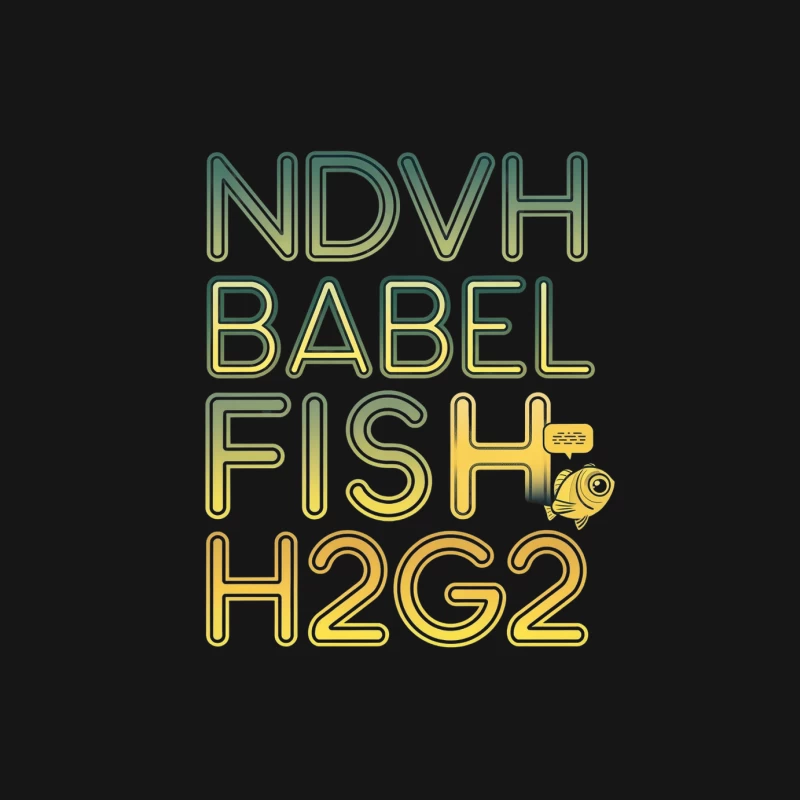 Gradient Typography with Fish Logo Design Male Long Sleeve T-Shirt
