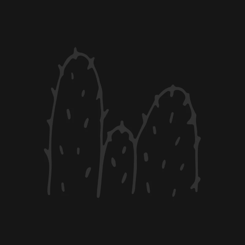 Illustration de cactus en noir et blanc Femme T-Shirt