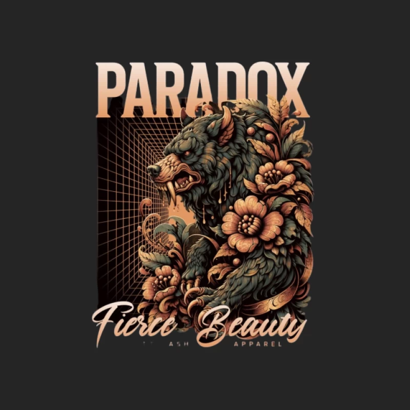 Paradoxe de l'ours, motif floral, beauté féroce Homme Sweat-shirt à enfiler