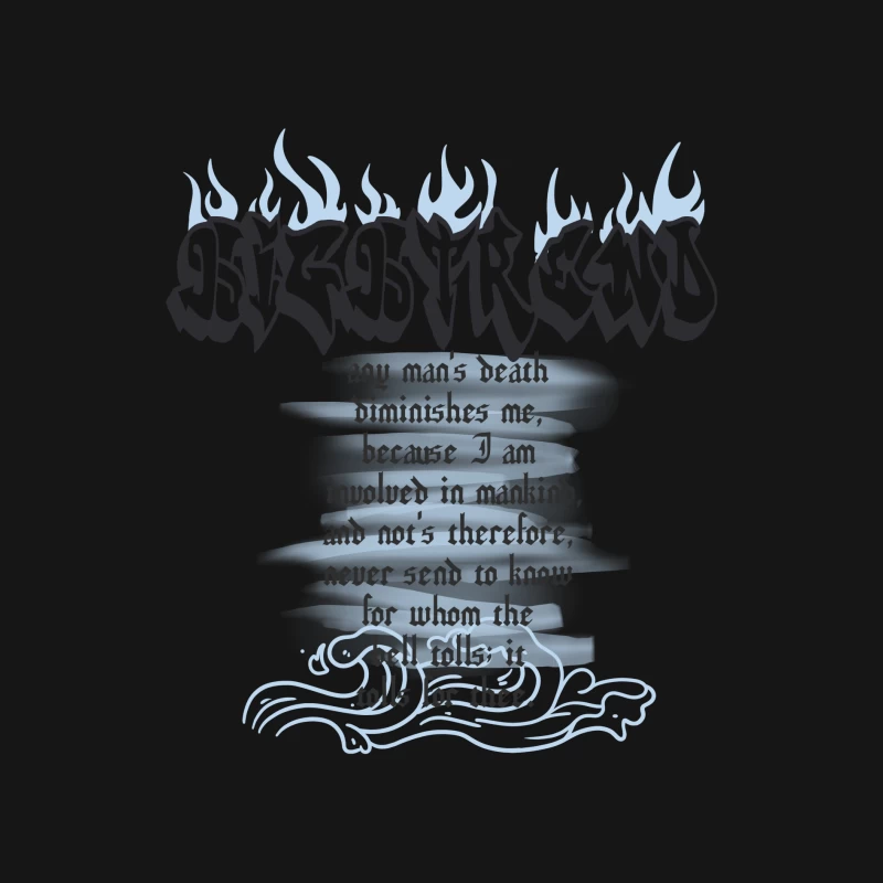 Todeszitat von John Donne im gotischen Stil Damen Langarm T-Shirt