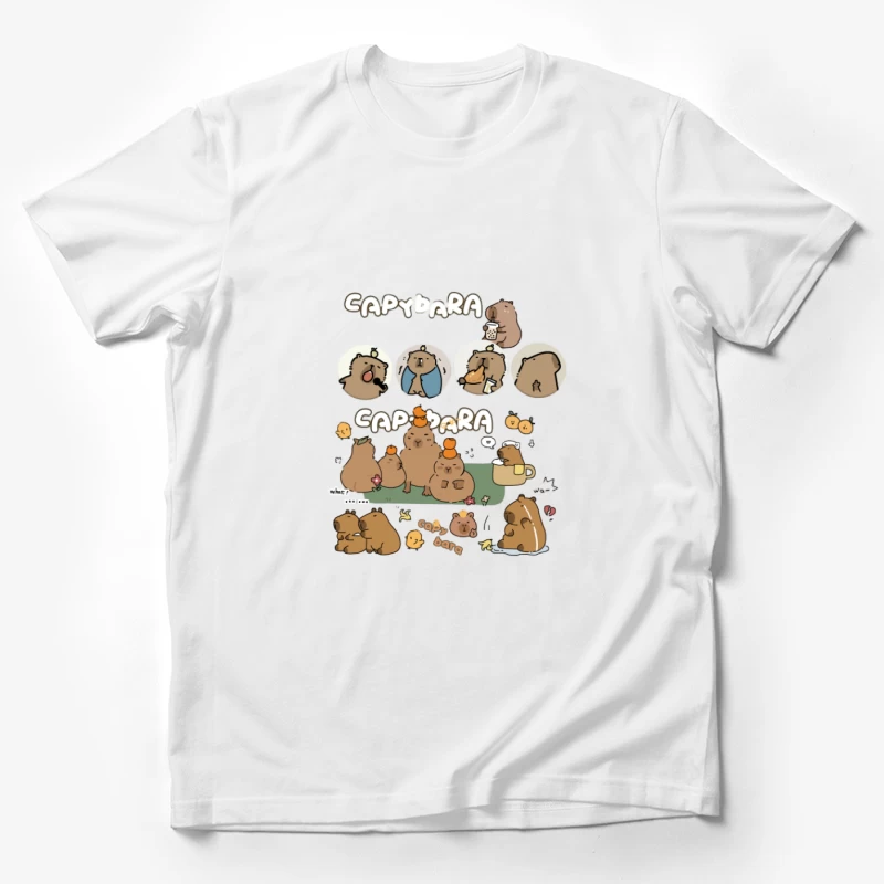 Süße Capybara-Karikaturen Herren T-Shirt