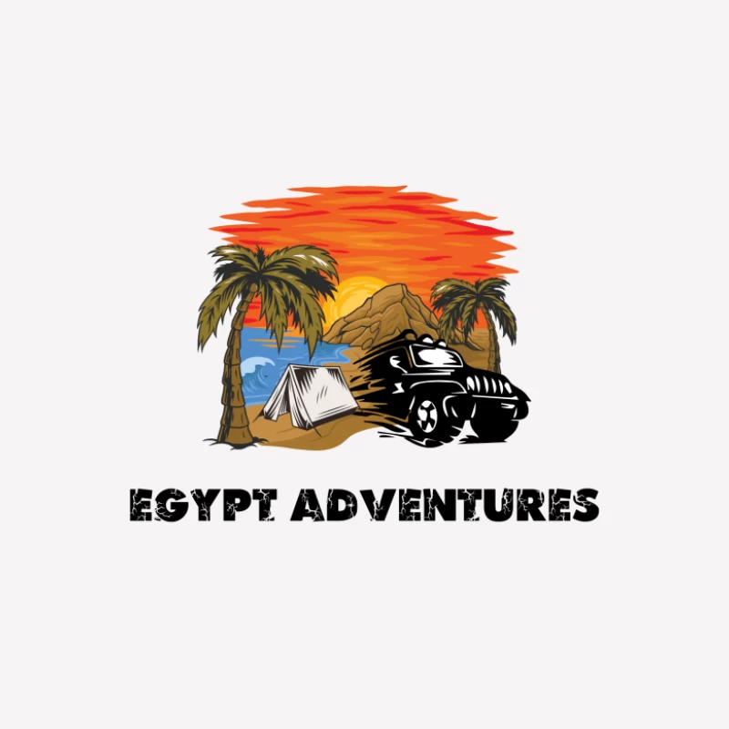 Ägypten-Abenteuer bei Sonnenuntergang Herren T-Shirt