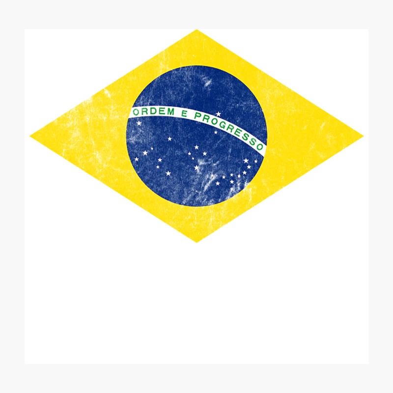 Brazil  Vintage Look Faded Flag Design Throw Pillow