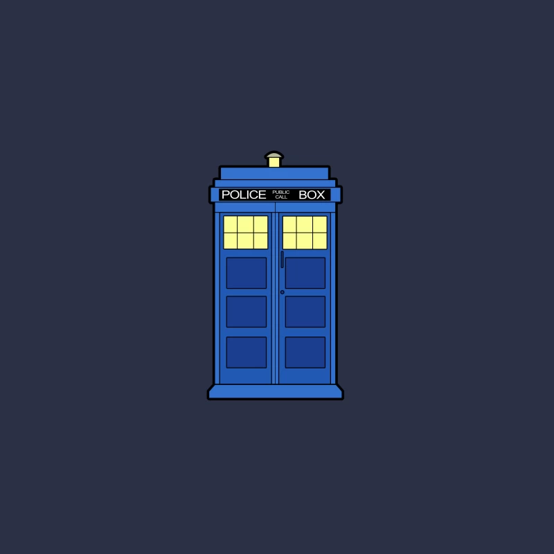 Doctor Who's Iconic TARDIS: The Blue Police Box Time Machine Bucket Hat