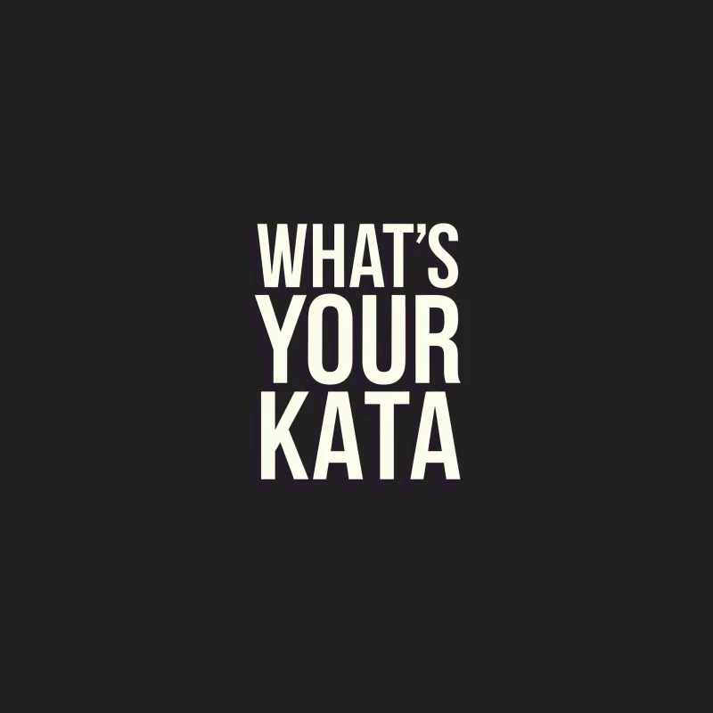 Typography Question: What's Your Kata in Black and White Design Bucket Hat