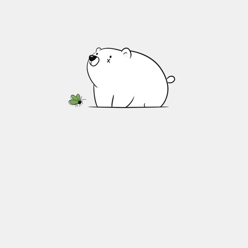 Cute Minimalist Bear Meeting Grasshopper Male Tank Top