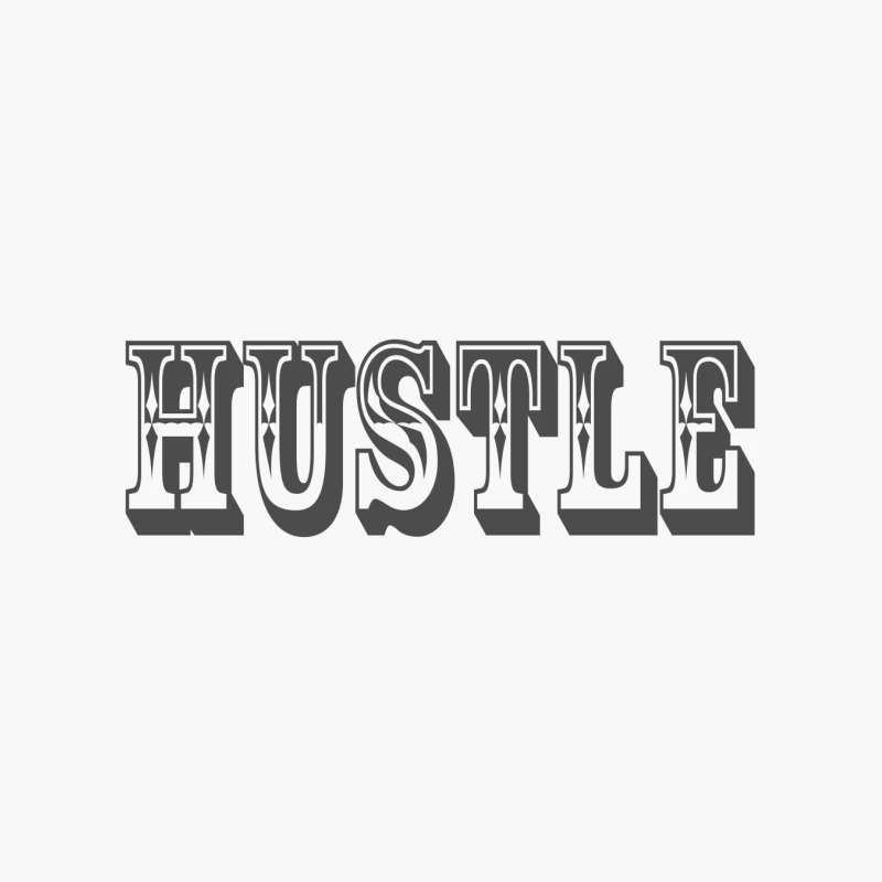 Bold Typography Design of the Word "Hustle" Cotton Tote Bag