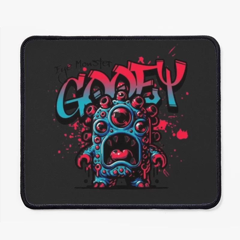 Eye Monster Graffiti Character in Urban Art Style Mouse Pad