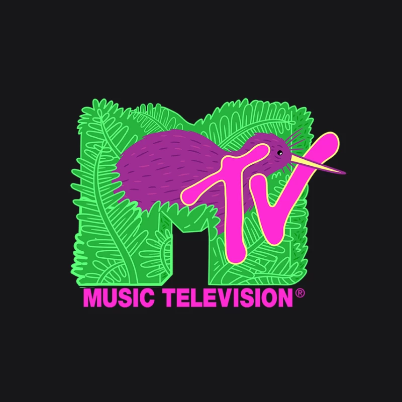 MTV-Logo mit Kiwi und Blättern Damen Pullover Hoodie