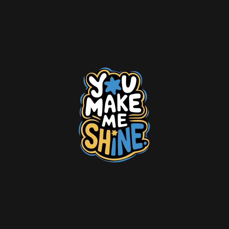 Vibrant Inspirational Typography: You Make Me Shine Desk Mat