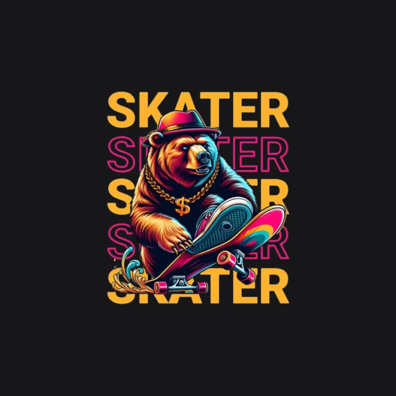 Ours skateur avec skateboard Femme Sweat à capuche