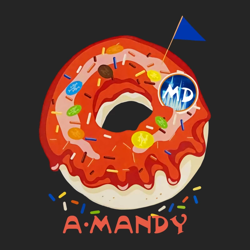 Kreatives Donut-Design mit Farben und Logo Herren Pullover Sweatshirt