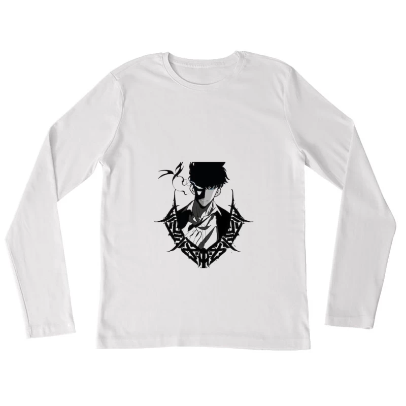 Mysteriöser Krieger im Schatten Damen Langarm T-Shirt