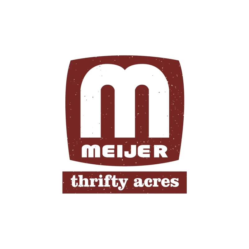 Vintage Meijer Thrifty Acres Retail Logo in Maroon Mouse Pad