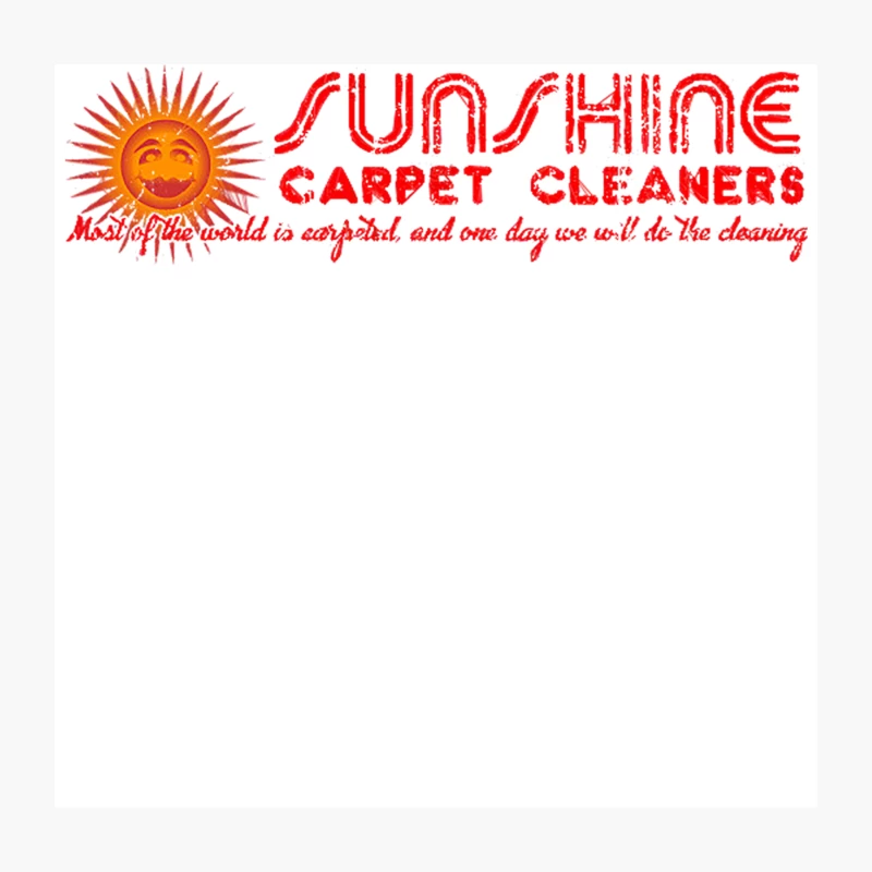Sunshine Carpet Cleaners, distressed Throw Pillow