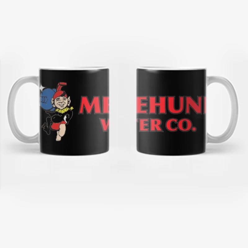 Vintage Menehune Water Company Logo with Cartoon Mascot Coffee Mug