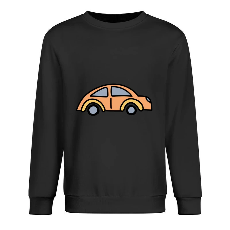 Dessiné à la main voiture orange Homme Sweat-shirt à enfiler