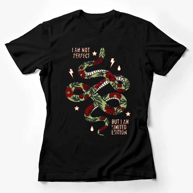 Serpent artistique avec message unique Femme T-Shirt