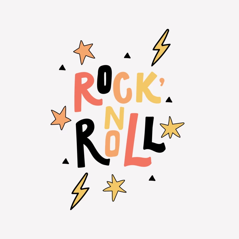 Design Rock 'n' Roll coloré Femme T-Shirt